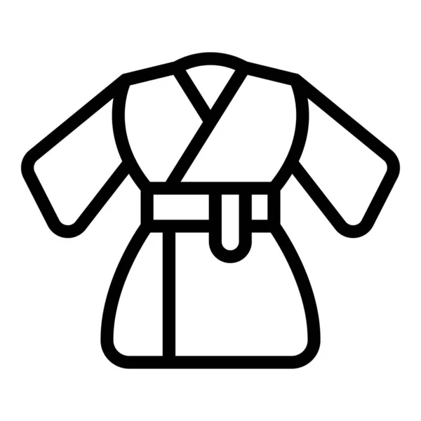 Kimono Ikona Zarys Wektor Kobieta Ubrań Człowiek Mody — Wektor stockowy