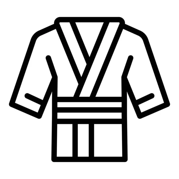 Ikona Karate Kimono Wektor Zarysu Modna Koszula Moda Plażowa — Wektor stockowy