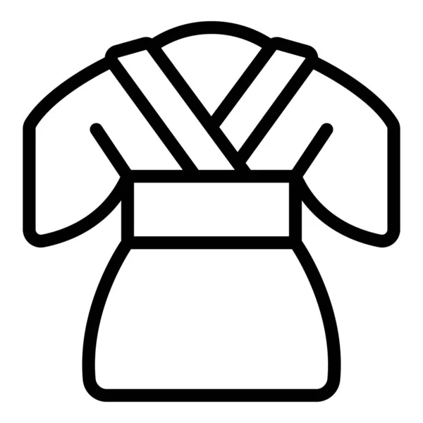 Ikona Pasa Kimono Wektor Zarysu Odzież Odzieżowa Tekstylia Męskie — Wektor stockowy