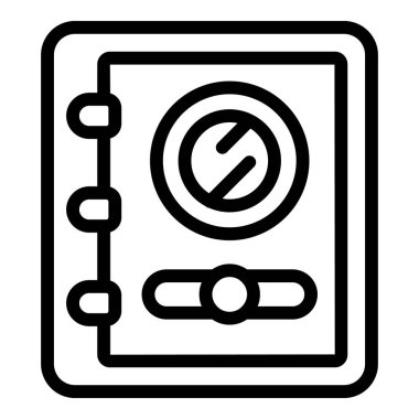 Oda kapısı ikonu ana hat vektörü. Sığınak. Sığınak kurtarma