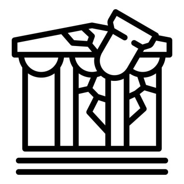 Bina ikonu ana hat vektörünün üzerine bomba. Sığınak güvenliği. Savunma bakımı