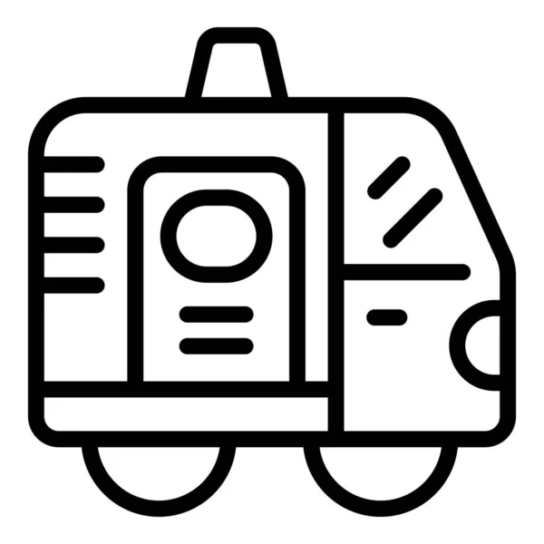 Вектор Контура Значка Аварийных Транспортных Средств Сервисный Врач Пожарные — стоковый вектор