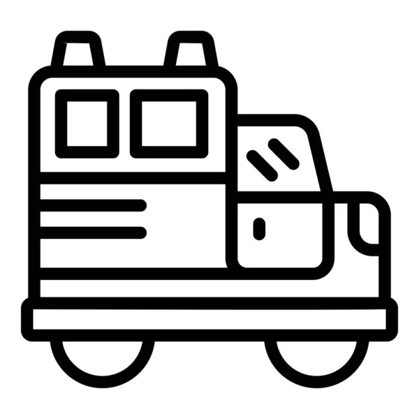救助アイコンの輪郭ベクトルを人 医療用車両だ 消防援助 — ストックベクタ