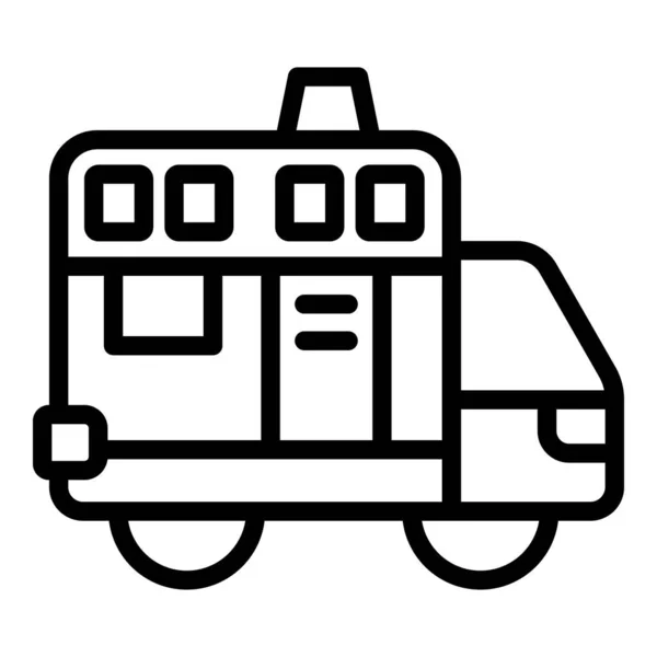 Web Order Rescue Vehicle Icon Outline Vector Person Health Medicine — Stock Vector