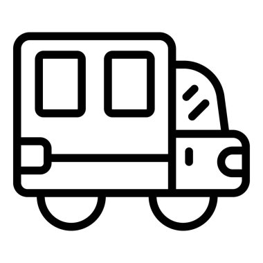 Doktor ambulans ikonu ana hat vektörü. Kurtarma hastası. İtfaiye