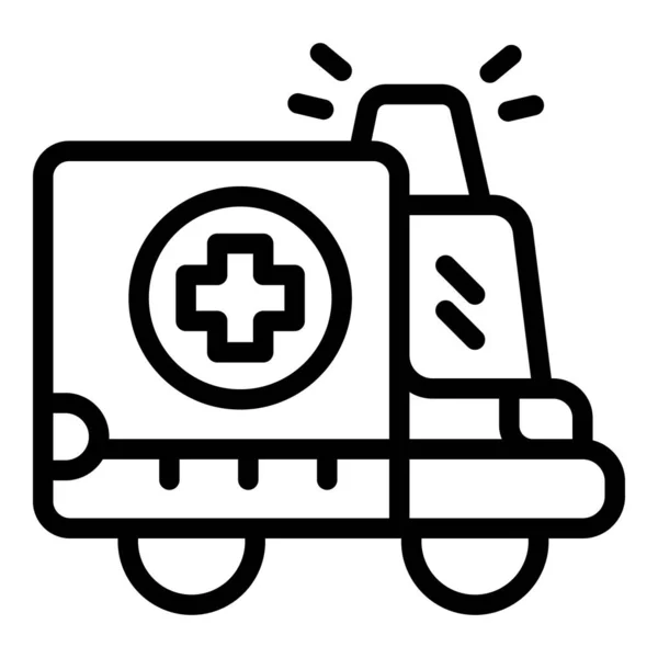 Rettungswagen Ikone Umreißt Vektor Service Patient Personenarzt — Stockvektor