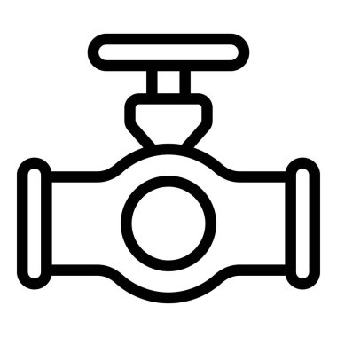 Gaz suyu musluğu ikonu ana hat vektörü. Yağ deposu. Benzin enerjisi