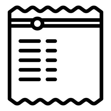 Boş vakum poşeti ikonu ana hatları vektörü. Yiyecek paketi. Sebze pişir