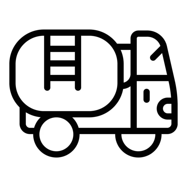 海Lpg卡车图标勾勒病媒 能源燃料 拖车化学品 — 图库矢量图片