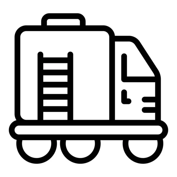 Вектор Контуру Піктограми Танка Вантажівки Вантажне Море Енергетичні Вантажі — стоковий вектор