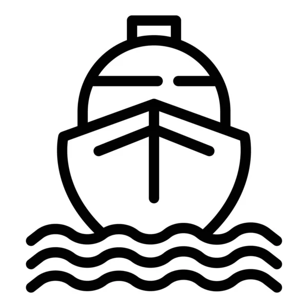 Schiffsladung Symbol Umrissvektor Ölkraftstoff Benzin — Stockvektor