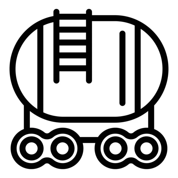 Das Wagenpanzer Symbol Umreißt Den Vektor Ölkraftstoff Benziner — Stockvektor