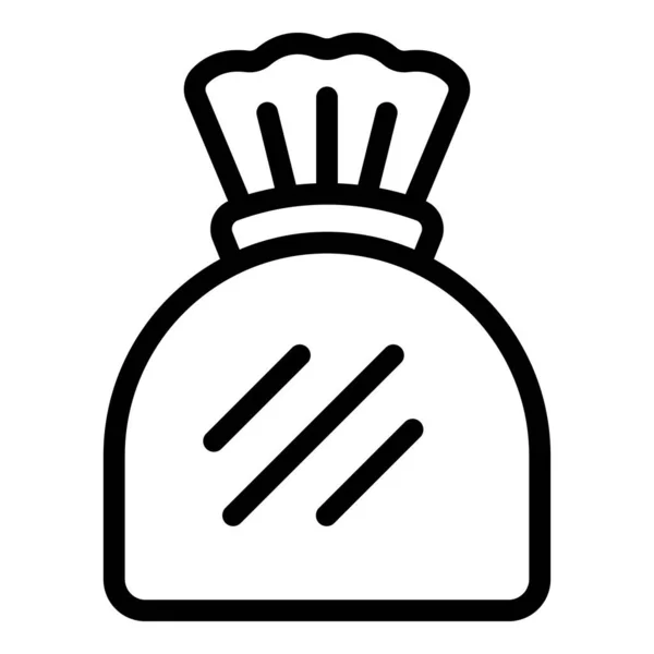 Seal Bag Icon Outline Vektor Vakuumnahrung Tiefkühlkost — Stockvektor