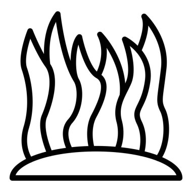 Alga bitki simgesi ana hat vektörü. Doğa yiyecekleri. Derin organik