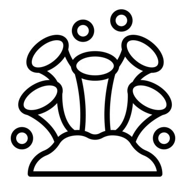 Okyanus bitkisi ikonu ana hat vektörü. Yemek doğası. Organik