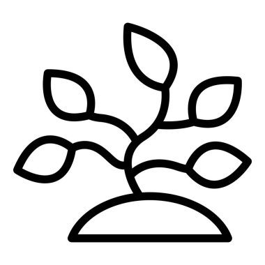 Yosun bitkisi ikonu ana hatları vektörü. Doğa yiyecekleri. Derin fauna