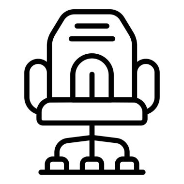 Modern koltuk ikonu ana hat vektörü. Oyun koltuğu. Ev ödevi