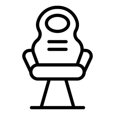 Modern oyun koltuğu ikonu ana hatları vektörü. Oda oyunu. Pc Ağı