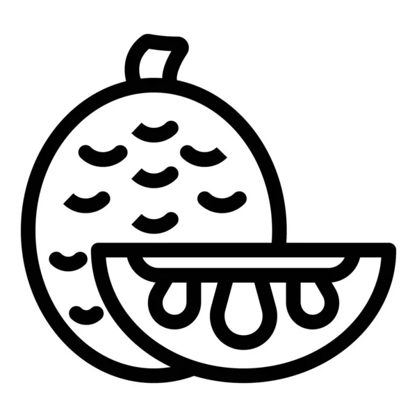 Natural Jackfruit 아이콘 이국적 아시아인 — 스톡 벡터