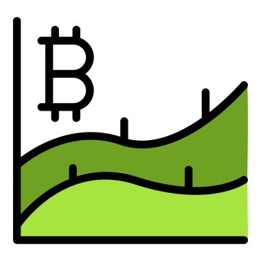 Bitcoin yükseltme simgesi. Beyaz arkaplan rengi üzerinde izole edilmiş web tasarımı için Bitcoin artış vektör simgesi