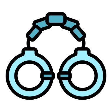 Para aklama kelepçe ikonu. Beyaz arkaplan renklerinde izole edilmiş web tasarımı için para kelepçesi vektör simgesi taslağı