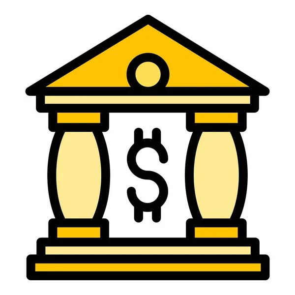 Dollar Themple Icon Outline Dollar Themple Vector Icon Web Design — Stock Vector