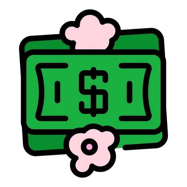 Laundry Money Icon Outline Laundry Money Vector Icon Web Design — Stock Vector