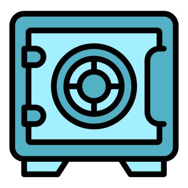 Ev parası güvenli ikonu. Beyaz arkaplan rengi üzerinde izole edilmiş web tasarımı için Ev parası güvenli vektör simgesi