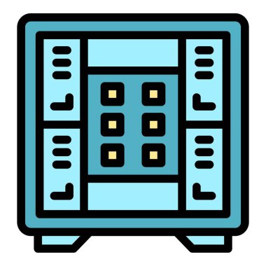 Mevduat odası kontrol simgesi. Beyaz arkaplan rengi üzerinde izole edilmiş web tasarımı için Taslak Depo oda kontrol vektör simgesi