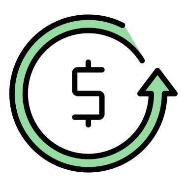 Kullanıcı para birimi simgesi. Beyaz arkaplan rengi üzerinde izole edilmiş web tasarımı için Usd para birimi vektör simgesi taslağı