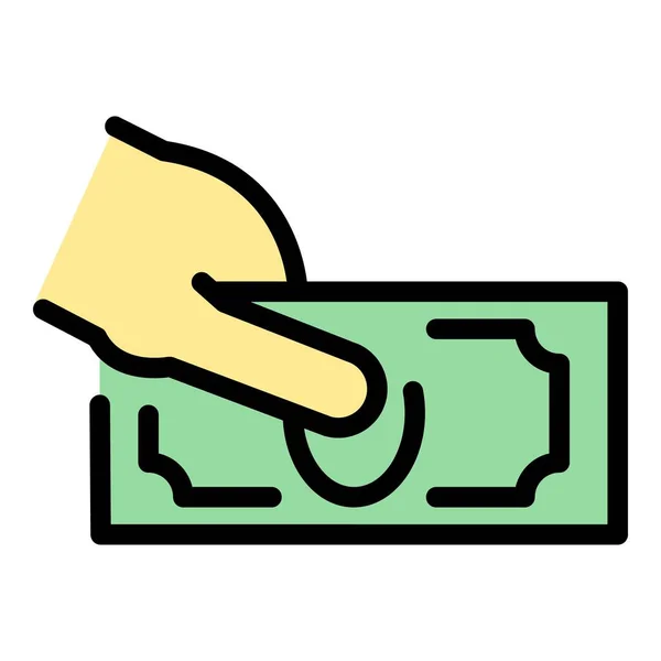 Give Cash Icon Outline Give Cash Vector Icon Web Design — Stock Vector