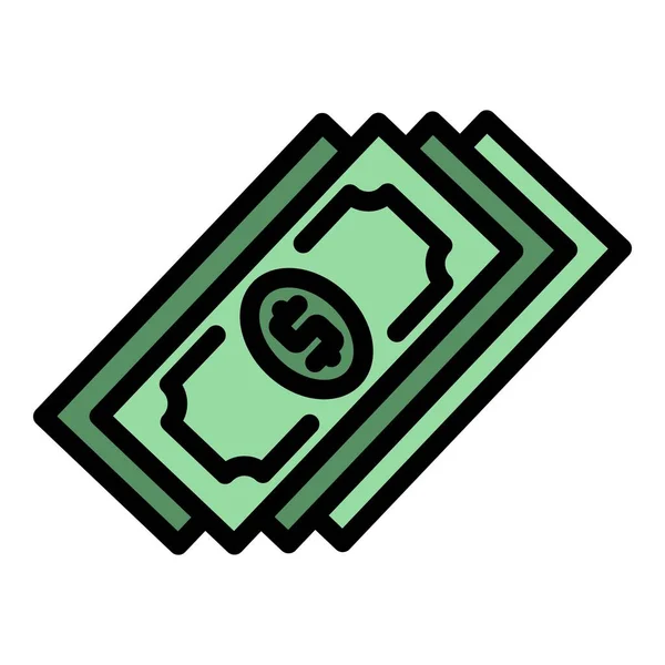 Zakgeld Icoon Outline Pocket Cash Vector Icoon Voor Web Design — Stockvector