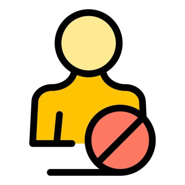 Kara liste blok simgesi. Beyaz arkaplan rengi üzerinde izole edilmiş web tasarımı için Blacklist blok vektör simgesi