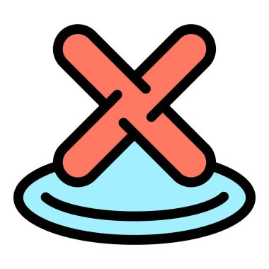 Kara Liste simgesi sil. Beyaz arkaplan rengi üzerinde izole edilmiş web tasarımı için Blacklist silme vektör simgesi