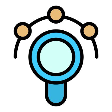 Filtre arama büyüteç simgesi. Beyaz arkaplan renklerinde izole edilmiş web tasarımı için arama filtresi büyüteç simgesi