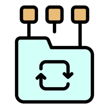 Arama dosyası dizin simgesini filtrele. Beyaz arkaplan renginde izole edilmiş web tasarımı için ana filtre arama dosya dizini vektör simgesi