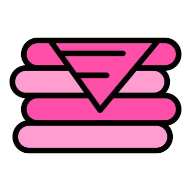 Tekstil yığını ikonu. Beyaz arkaplan rengi üzerinde izole edilmiş web tasarımı için Tekstil Yığını vektör simgesi