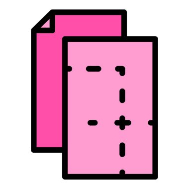 Tuhafiye kağıt ikonu. Beyaz arkaplan rengi üzerinde izole edilmiş web tasarımı için Haberdashery kağıt vektör simgesi