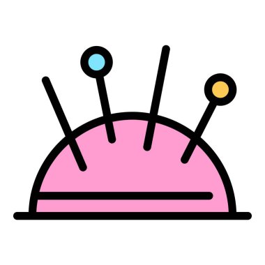 İğne yastık ikonu. Beyaz arkaplan rengi üzerinde izole edilmiş web tasarımı için İğne yastık ikonu