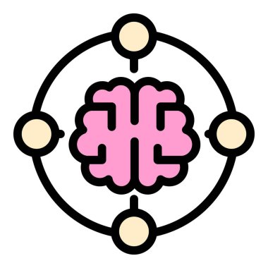 Beyin fırtınası işlem simgesi. Beyaz arkaplan renginde izole edilmiş web tasarımı için Beyin Fırtınası süreç vektör simgesi