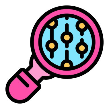 Beyin fırtınası büyüteç simgesi. Beyaz arkaplan renginde izole edilmiş web tasarımı için Beyin Fırtınası büyüteç simgesi