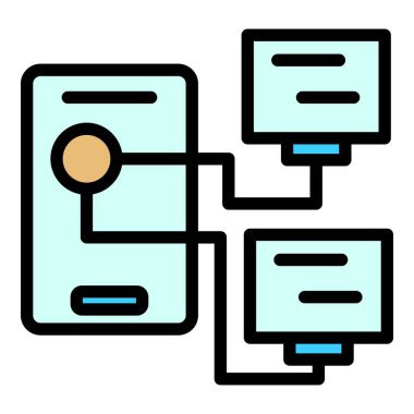 Akıllı ofis ağı simgesi. Beyaz arkaplan rengi üzerinde izole edilmiş web tasarımı için Akıllı ofis ağ vektör simgesi