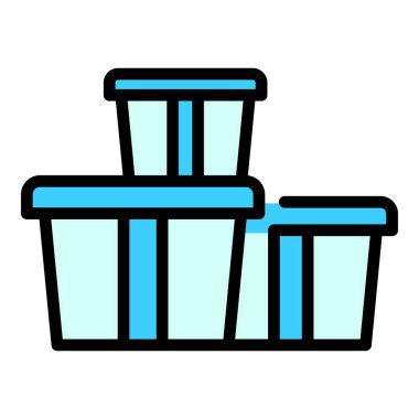 Akıllı posta kutusu simgesi. Beyaz arkaplan rengi üzerinde izole edilmiş web tasarımı için Akıllı ofis kutuları vektör simgesi