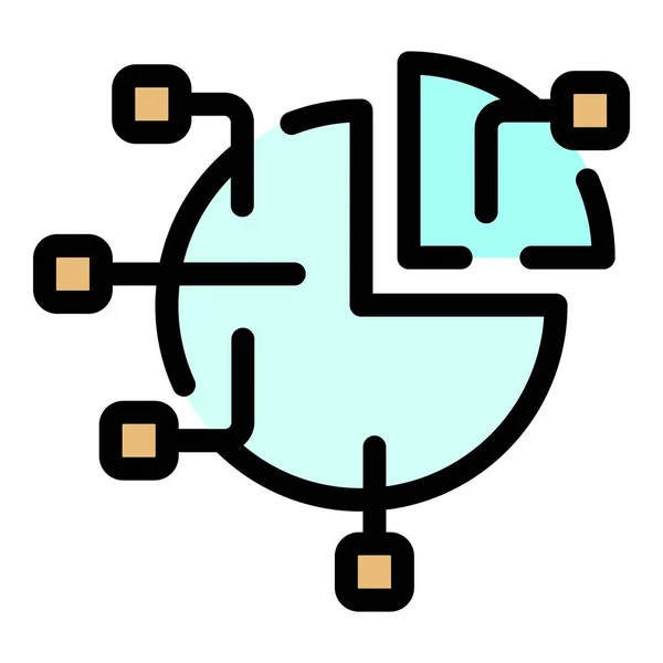 Inhaltsdiagramm Symbol Umriss Content Pie Diagramm Vektorsymbol Für Web Design — Stockvektor