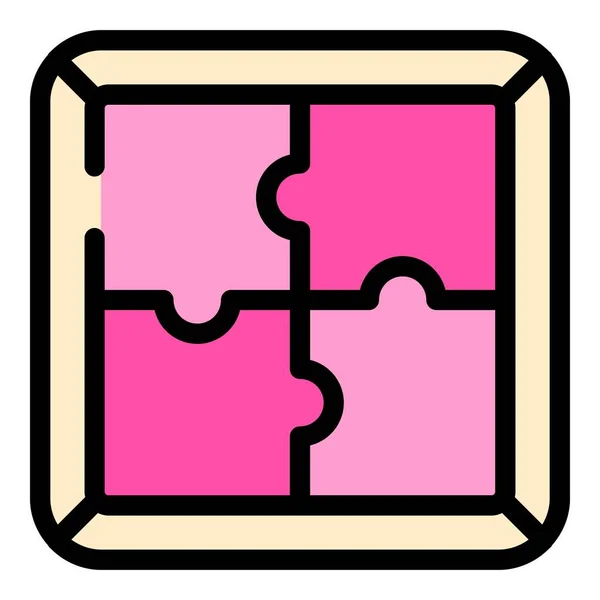 パズルアイコンをブレインストーミング 概要白い背景色のフラットに分離されたウェブデザインのためのブレインストーミングパズルベクトルアイコン — ストックベクタ