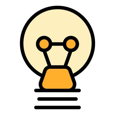 Akıllı ampul simgesi fikri. Beyaz arkaplan renginde izole edilmiş web tasarımı için akıllı ampul vektör simgesi taslağı