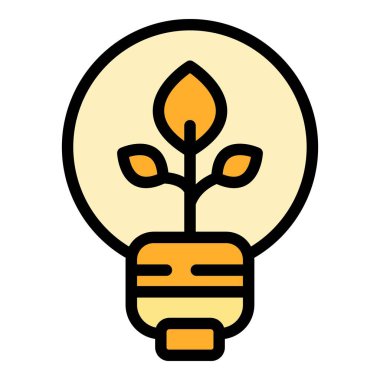 Çevre akıllı ampul simgesi. Beyaz arkaplan renginde izole edilmiş web tasarımı için Eko akıllı ampul vektör simgesi