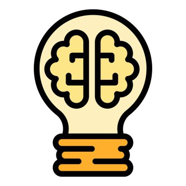 Parlak akıllı ampul simgesi. Beyaz arkaplan rengi üzerinde izole edilmiş web tasarımı için Parlak akıllı ampul vektör simgesi taslağı