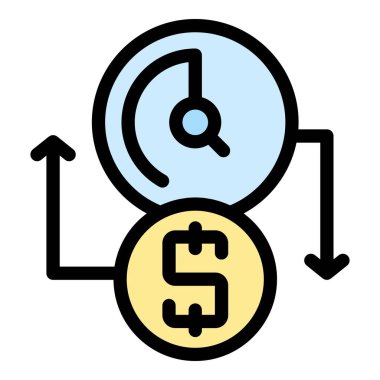 Para kar ikonu. Beyaz arkaplan renklerinde izole edilmiş web tasarımı için para kazanç vektörü simgesi