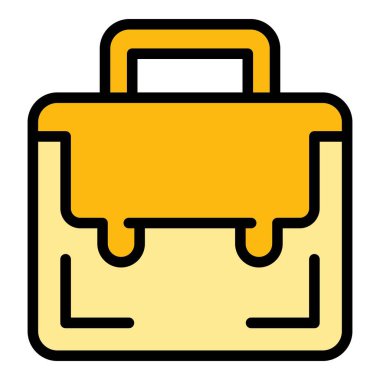 Evrak çantası okul simgesi. Beyaz arkaplan rengi üzerinde izole edilmiş web tasarımı için Evrak Çantası okul vektör simgesi